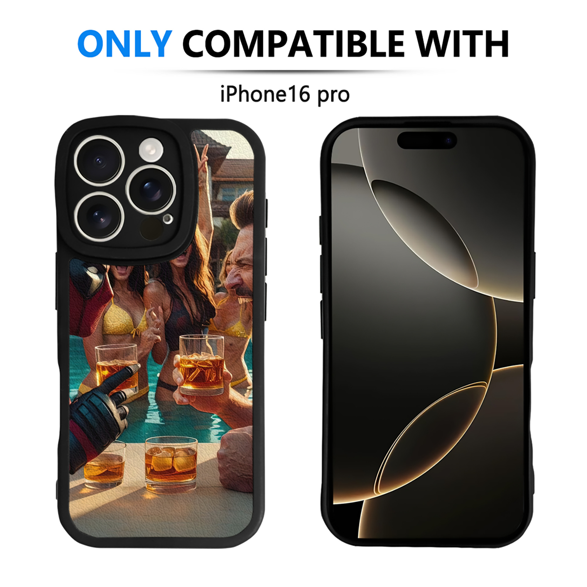 （画像用） Deadpool デッドプール 【iPhone 16シリーズ対応】シリコンスマホケース（レザー調） 材質：シリコン